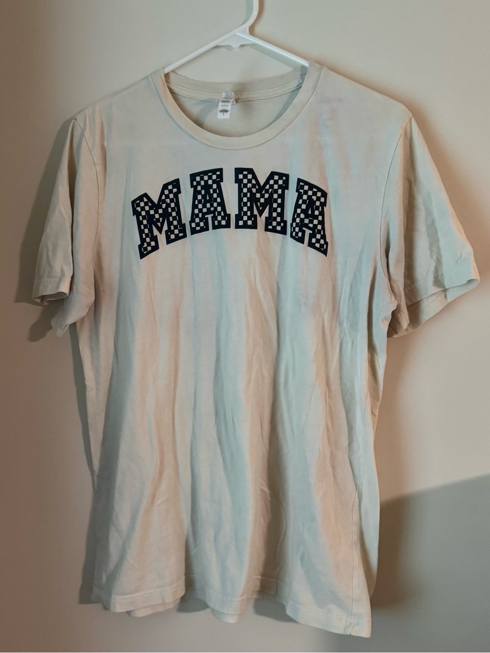 Bella Canvas Cream Graphic Tee with Black MAMA Print